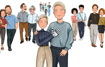 Niebezpieczne związki z AI // Rys. Blanka Biernat dla „TP"